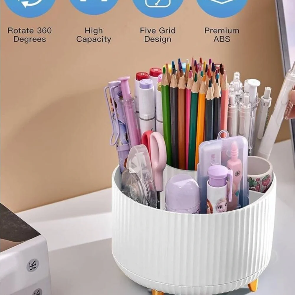360 Degree Rotating Desk Organizers ,Pencil Cup,Office Organization and Storage - Picture 4 of 6